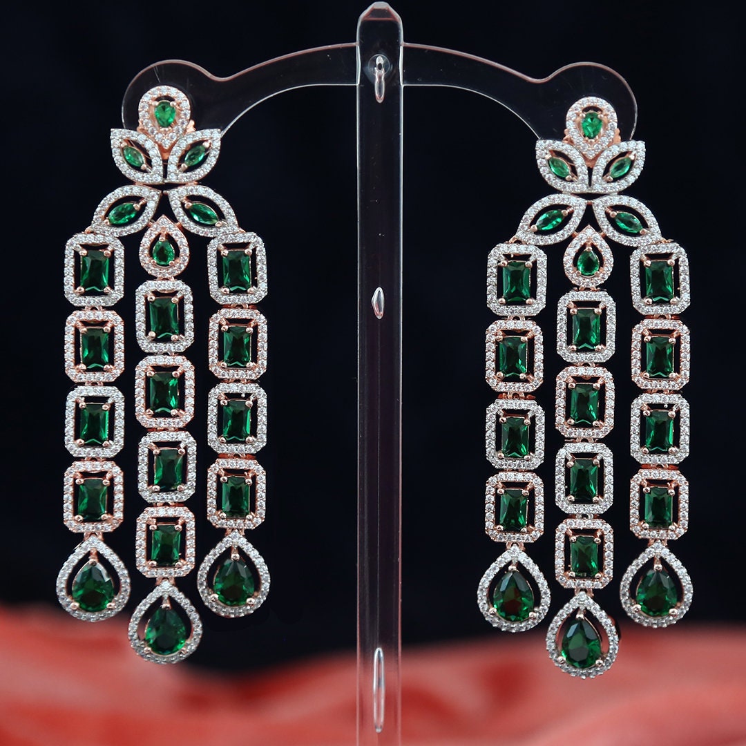 Sterling Silver Graduated CZ Curved Post Stud Earrings Drop Dangle:  31941963743301 | Women jewelry, Selling jewelry, Drop earrings